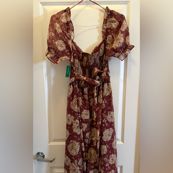 Simons BluPepper Ancient Floral Sweetheart Neckline Maxi Dress Size U.S. Large - Picture 11 of 16